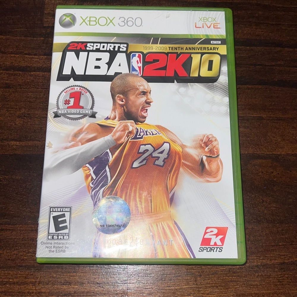 NBA 2K10 (Microsoft Xbox 360, 2009) Complete With Manual